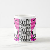 Künstlerischer Bullterrier-Hundezucht-Entwurf Verwandlungstasse (Mittel)