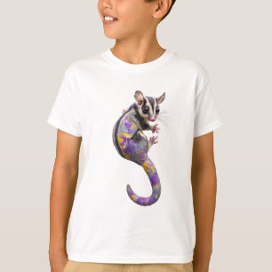 Künstlerischer Bunter Zuckergleiter Kinder T-Shirt