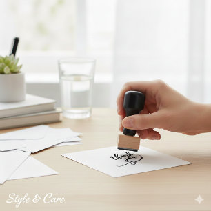 Künstlerischer Dankeschön-Stempel in 1 Zoll Größe Gummistempel