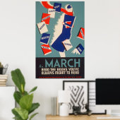 Künstlerischer Deko März Lesen von WPA Vintage Pos (Heimbüro)