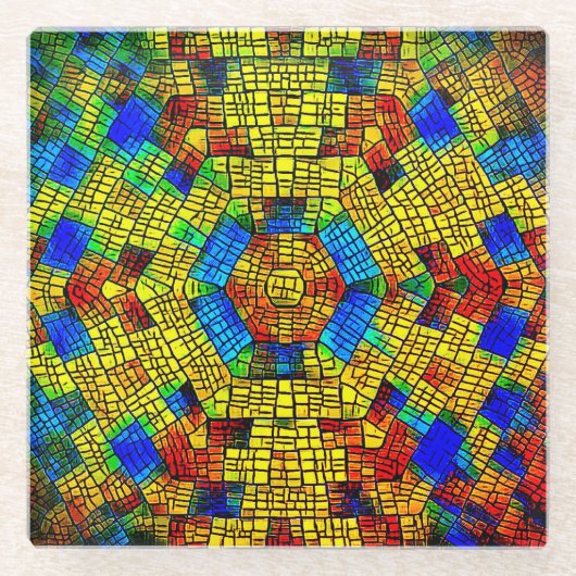 Künstlerischer Design-Untersetzer Glasuntersetzer (Vorderseite)