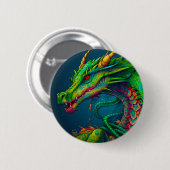 Künstlerischer Drache Button (Vorne & Hinten)