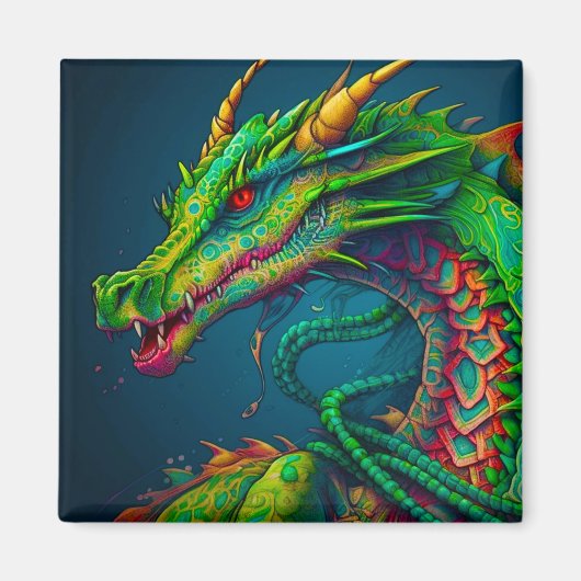 Künstlerischer Drache Magnet (Vorne)