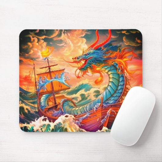 Künstlerischer Drache Mousepad (Mit Mouse)