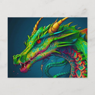 Künstlerischer Drache Postkarte