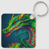 Künstlerischer Drache Schlüsselanhänger (Rückseite)