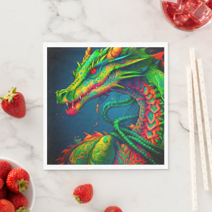 Künstlerischer Drache Serviette