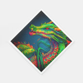 Künstlerischer Drache Serviette (Ecke)