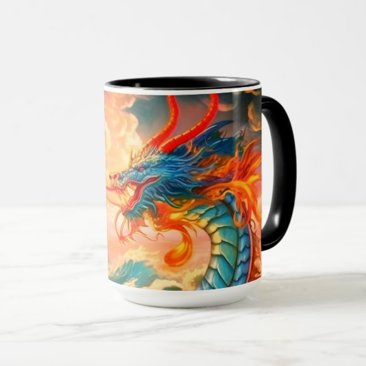 Künstlerischer Drache Tasse (VorderseiteRechts)