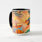 Künstlerischer Drache Tasse (Vorderseite Links)