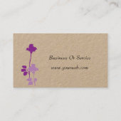 Künstlerischer einzigartiger lila visitenkarte (Rückseite)