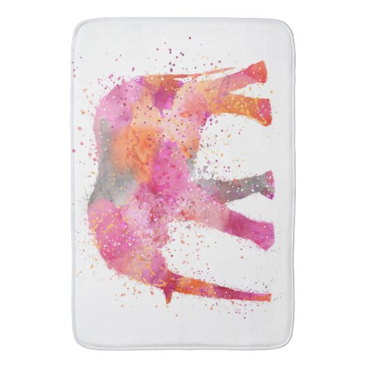 Künstlerischer Elefant Badematte (Vorderseite Vertikal)