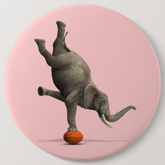 künstlerischer Elefant Button (Vorderseite)