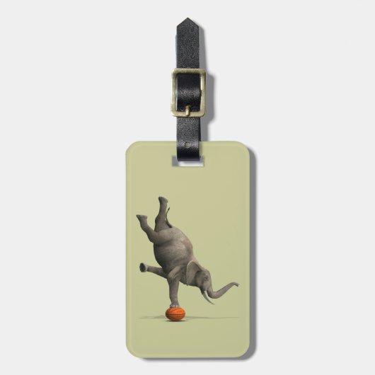 künstlerischer Elefant Gepäckanhänger (Vorderseite vertikal)