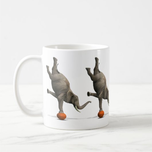 künstlerischer Elefant Kaffeetasse (Links)