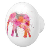 Künstlerischer Elefant Keramikknauf (Rechts)