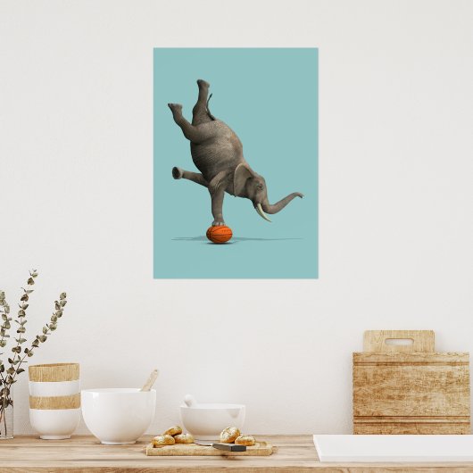künstlerischer Elefant Poster (Küche)