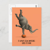 künstlerischer Elefant Postkarte (Vorne/Hinten)