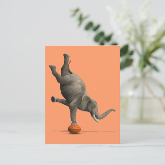 künstlerischer Elefant Postkarte (Stehend Vorderseite)