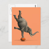 künstlerischer Elefant Postkarte (Vorne/Hinten)