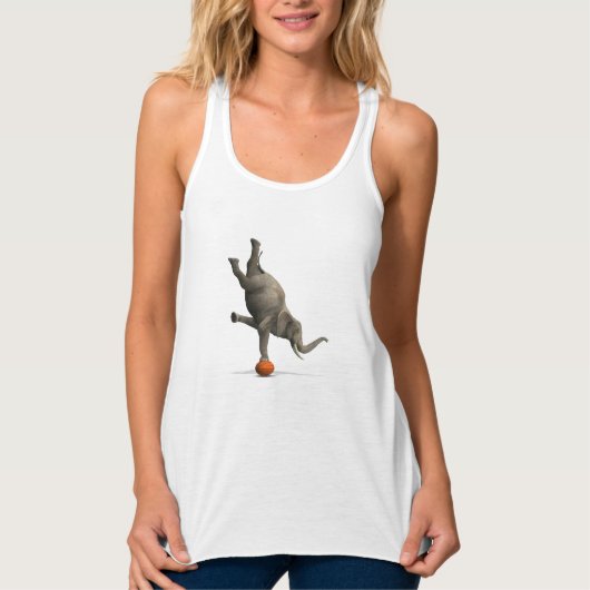 künstlerischer Elefant Tank Top (Vorderseite)