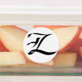 Künstlerischer Elegant Monogram Calligrafy Letter Etiketten (Befestigt)