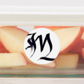 Künstlerischer Elegant-Monogram-Kalligrafie-Buchst Etiketten (Befestigt)