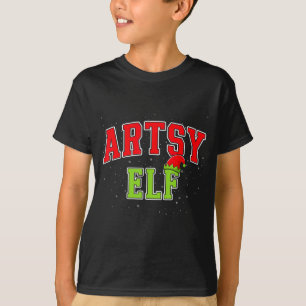 Künstlerischer Elf Weihnachten Familie Passende Gr T-Shirt