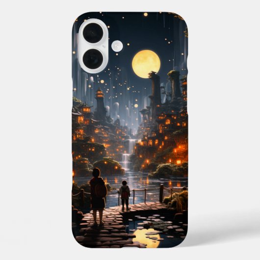 Künstlerischer Fall für Moon Scene Case-Mate iPhone Hülle (Rückseite)