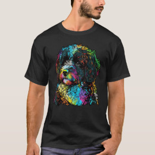 Künstlerischer farbenfroher Pop bemalter portugies T-Shirt