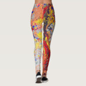 Künstlerischer Farbspritzling Leggings (Rückseite)