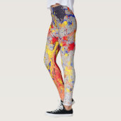 Künstlerischer Farbspritzling Leggings (Links)