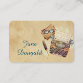 Künstlerischer Feather Pen Classic Writer Visitenkarte (Rückseite)