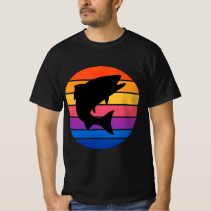 "Künstlerischer Fisch Illustration T - Shirt - Nat