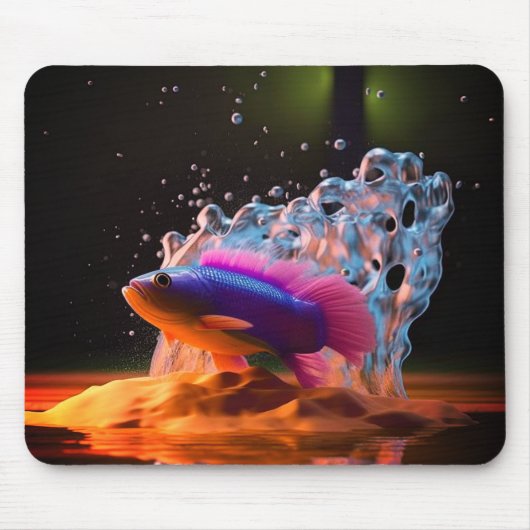 Künstlerischer Fisch Mousepad (Vorne)