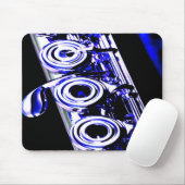 Künstlerischer Flute Silver Metal Schöner Spaß Mousepad (Mit Mouse)