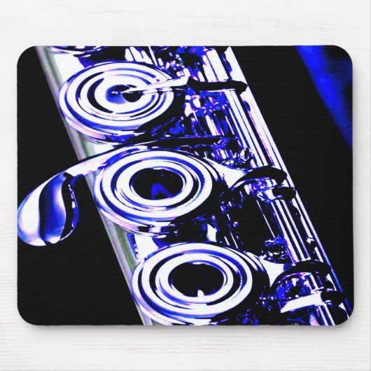 Künstlerischer Flute Silver Metal Schöner Spaß Mousepad (Vorne)