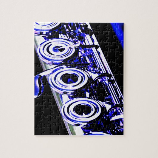 Künstlerischer Flute Silver Metal Schöner Spaß Puzzle (Vertikal)