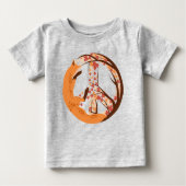 Künstlerischer Fox-Frieden Zeichen Herbst Blätter Baby T-shirt (Vorderseite)