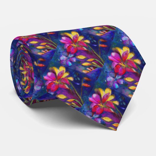 Künstlerischer Freesia-BlumenKrawatte Krawatte (Gerollt)