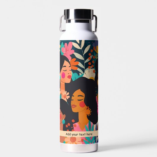 Künstlerischer Frühling für Frauen Trinkflasche (Vorne)