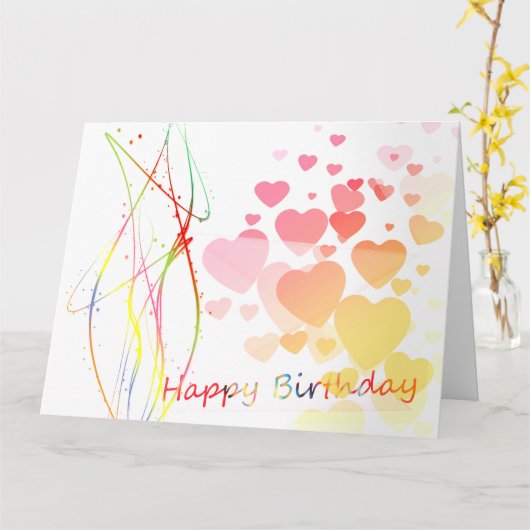 Künstlerischer Geburtstag Karte (Gelbe Blume)