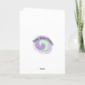 Künstlerischer gezeichneter Baum Feiertagskarte (Rückseite)