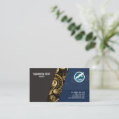 Künstlerischer GoldMotor-moderne Visitenkarte (Stehend Vorderseite)
