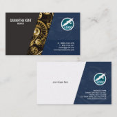 Künstlerischer GoldMotor-moderne Visitenkarte (Vorne/Hinten)