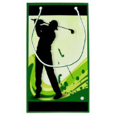 Künstlerischer Golf-Spieler Kleine Geschenktüte (Rückseite)