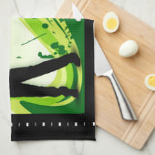 Künstlerischer Golf-Spieler Küchentuch (Viertel Falte)