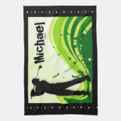 Künstlerischer Golf-Spieler Küchentuch (Vertikal)