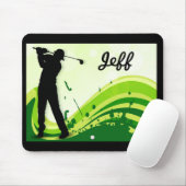 Künstlerischer Golf-Spieler Mousepad (Mit Mouse)