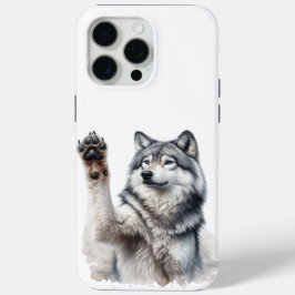 Künstlerischer Grauer Wolf in Wasserfarbe Case-Mate iPhone Hülle
